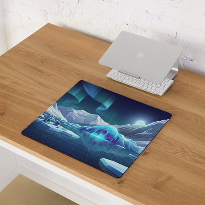 Glacial Neon Vaporwave Mouse Pad - Mouse Pad Glacial Blue Gaming Vaporwave Neon Dreamy Atmosphere Retro Futuristic