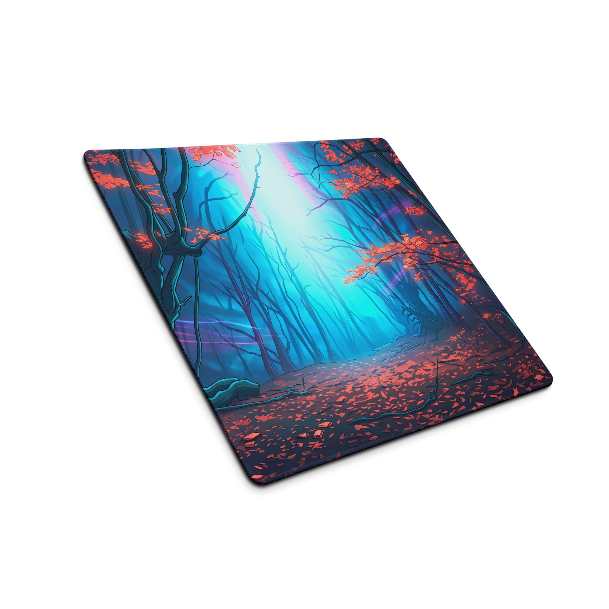 Vaporwave Forest Neon Mouse Pad - Mouse Pad Neon Blue Pink Purple For Gaming Vaporwave Desk Decor Digital Art