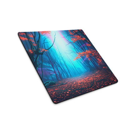Vaporwave Forest Neon Mouse Pad - Mouse Pad Neon Blue Pink Purple For Gaming Vaporwave Desk Decor Digital Art