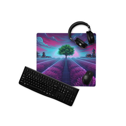 Vaporwave Neon City Mouse Pad - Mouse Pad Neon Purple Pink Blue For Gaming Desk Vaporwave Retro Futurism Digital Art