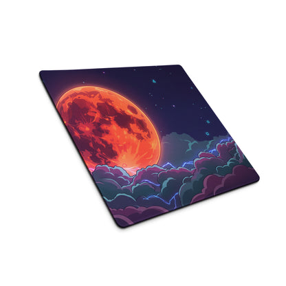 Vaporwave Cosmos Gaming Mouse Pad - Cosmic Planet Purple Orange Desk Vaporwave Nostalgic Neon Gaming Setup Digital Art