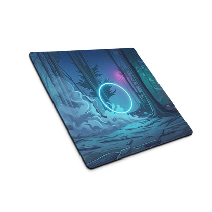 Neon Forest Vaporwave Mouse Pad - Mouse Pad Blue Purple Neon Vaporwave Gaming Desk Cyberpunk Retro Futurism Non Slip