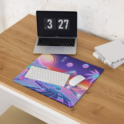 Vaporwave Neon Sunset Mouse Mat - Gaming Mouse Pad Neon Pink Purple Desk Vaporwave Dreamy Mood Nostalgic Neon Aesthetic Digital Art