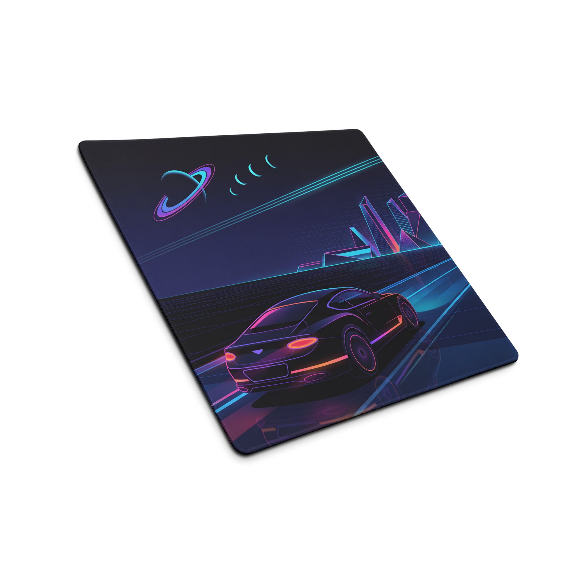 Vaporwave Neon City Mouse Pad - Vaporwave Neon City Mouse Pad Blue Purple Gaming Desk Dreamy Neon Mood Esports Gear