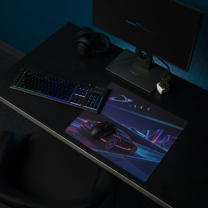 Vaporwave Neon City Mouse Pad - Vaporwave Neon City Mouse Pad Blue Purple Gaming Desk Dreamy Neon Mood Esports Gear