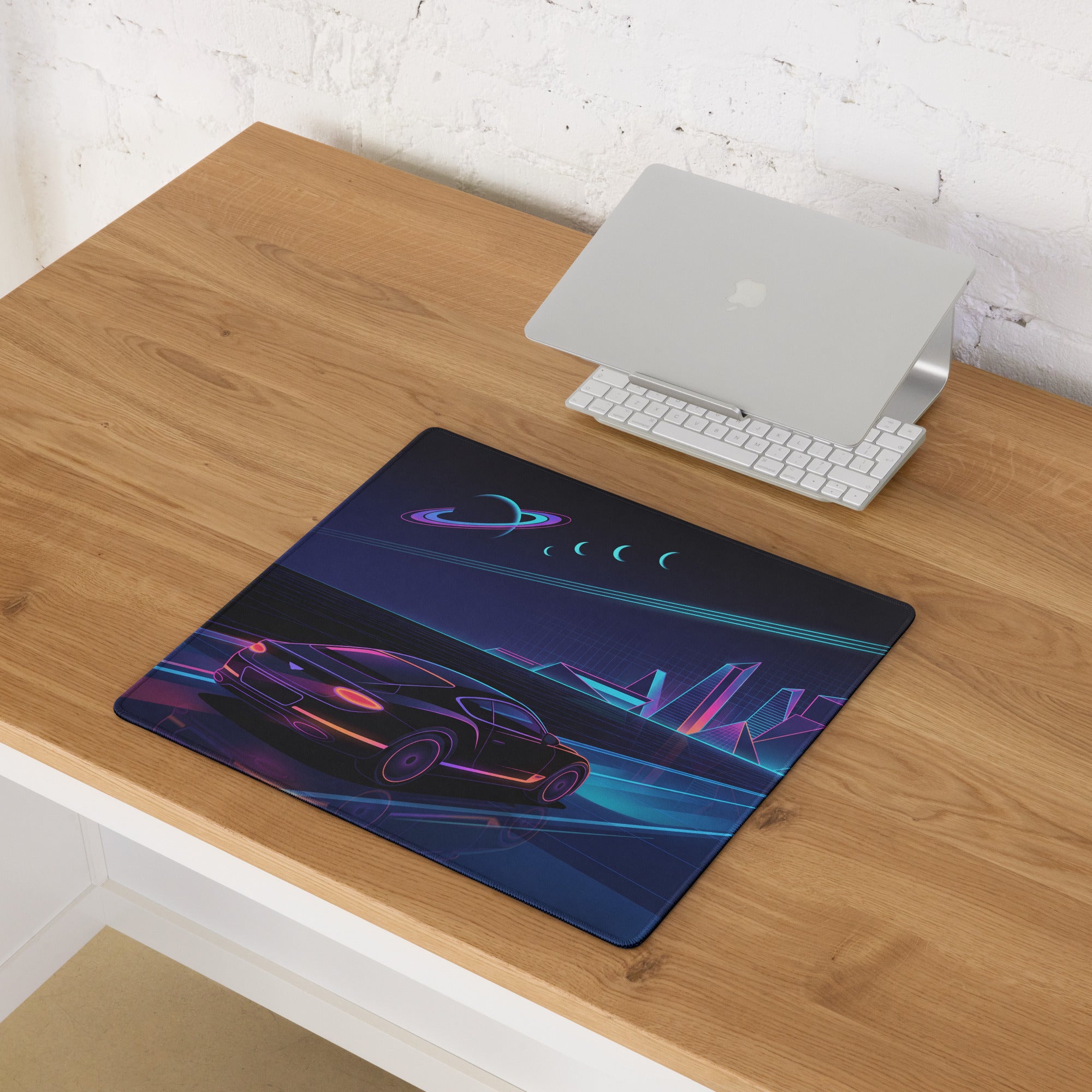 Vaporwave Neon City Mouse Pad - Vaporwave Neon City Mouse Pad Blue Purple Gaming Desk Dreamy Neon Mood Esports Gear