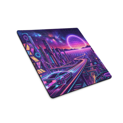 Neon Vaporwave City Mouse Pad - Gaming Mouse Pad Neon Purple Pink Blue Desk Vaporwave Mood Neon Decor Synthwave