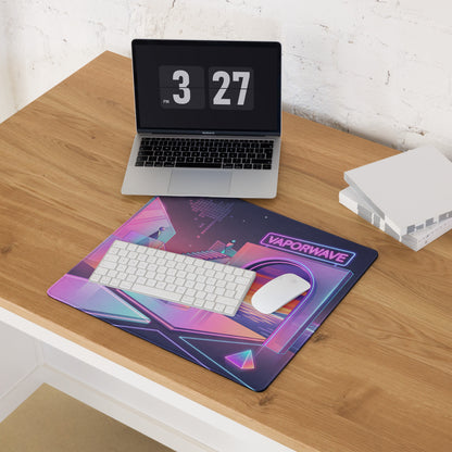 Neon Vaporwave Mouse Pad - Mouse Pad Neon Pink Purple Blue Gaming Setup Vaporwave Mood Dreamy Neon Aesthetic Digital Art