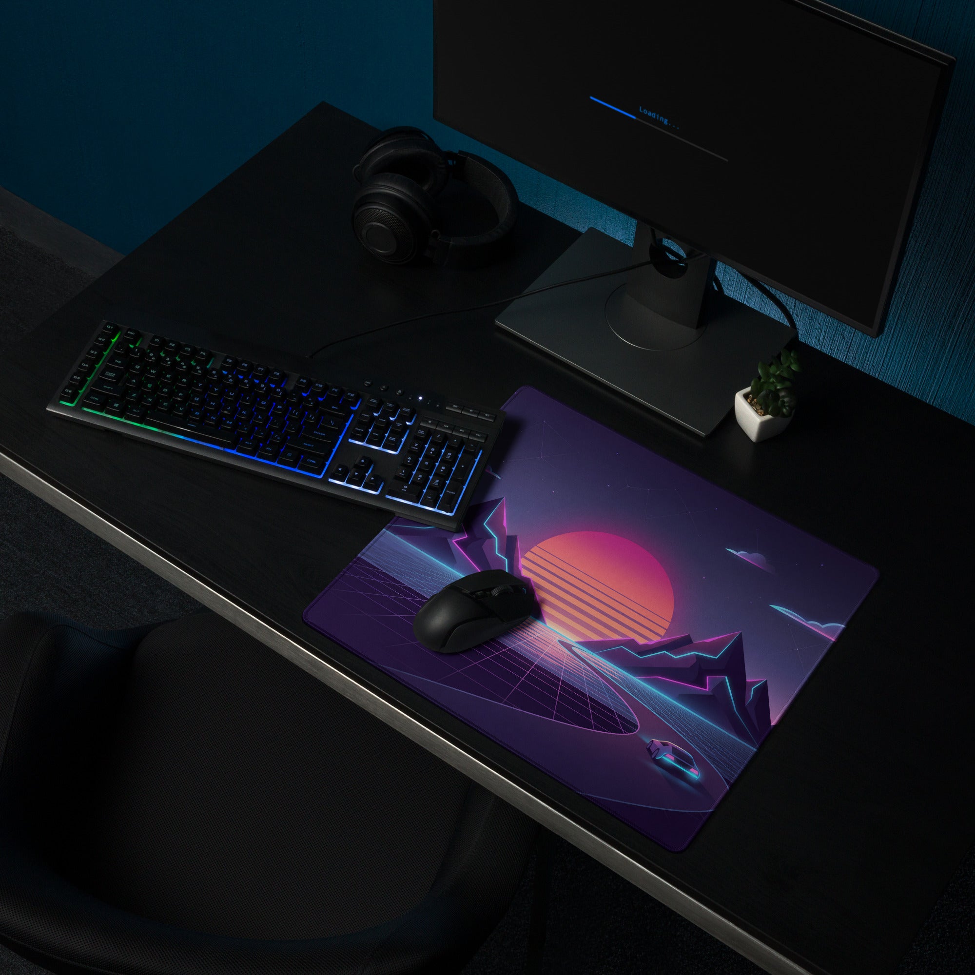 Vaporwave Nightfall Mouse Pad - Mouse Pad Purple Pink Desk Vaporwave Dreamy Nostalgic Mood Vaporwave Decor 80s Aesthetic