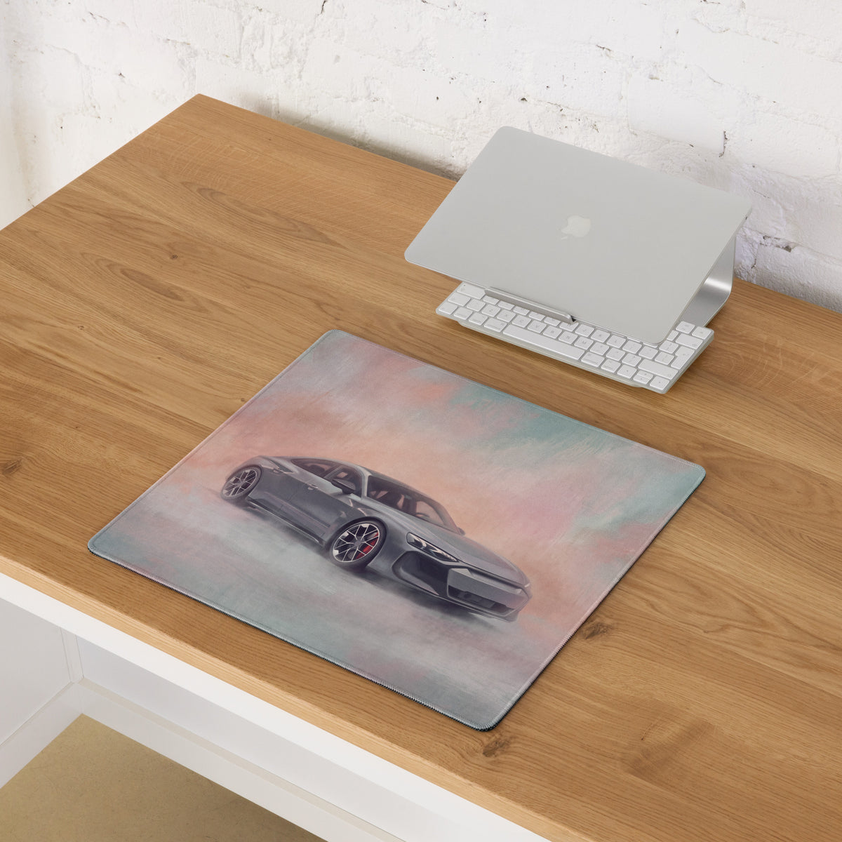 Audi RS e-tron GT Inspired Daytona Gray Electric Performance Desk Pad – Extended Non-Slip PC Mouse Mat