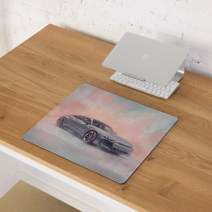 Audi RS e-tron GT Inspired Daytona Gray Electric Performance Desk Pad – Extended Non-Slip PC Mouse Mat