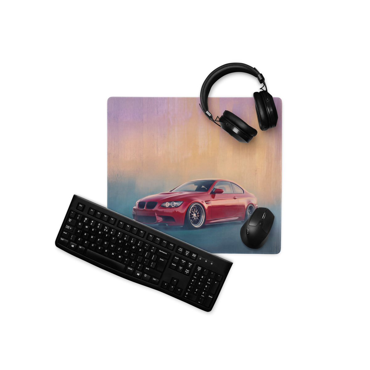 BMW M3 Inspired Melbourne Red E92 Coupe Desk Mat – High-Precision XL Gaming Mousepad