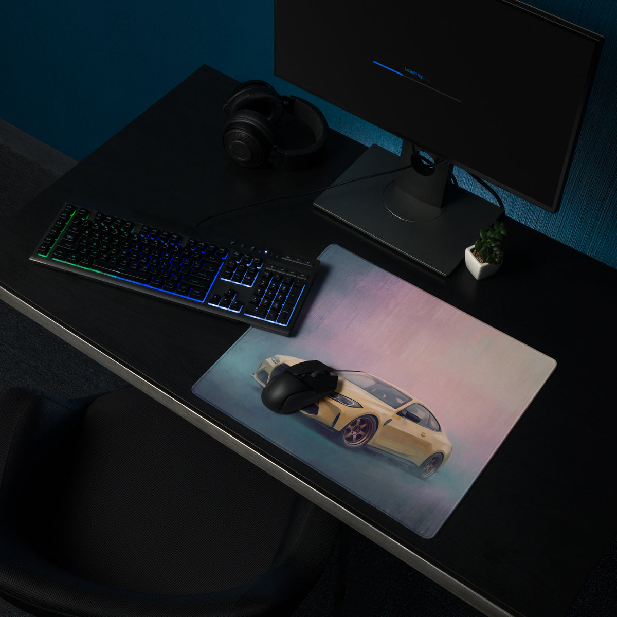 BMW M4 Inspired Sao Paulo Yellow G82 Desk Mat – High-Precision XL Gaming Mousepad