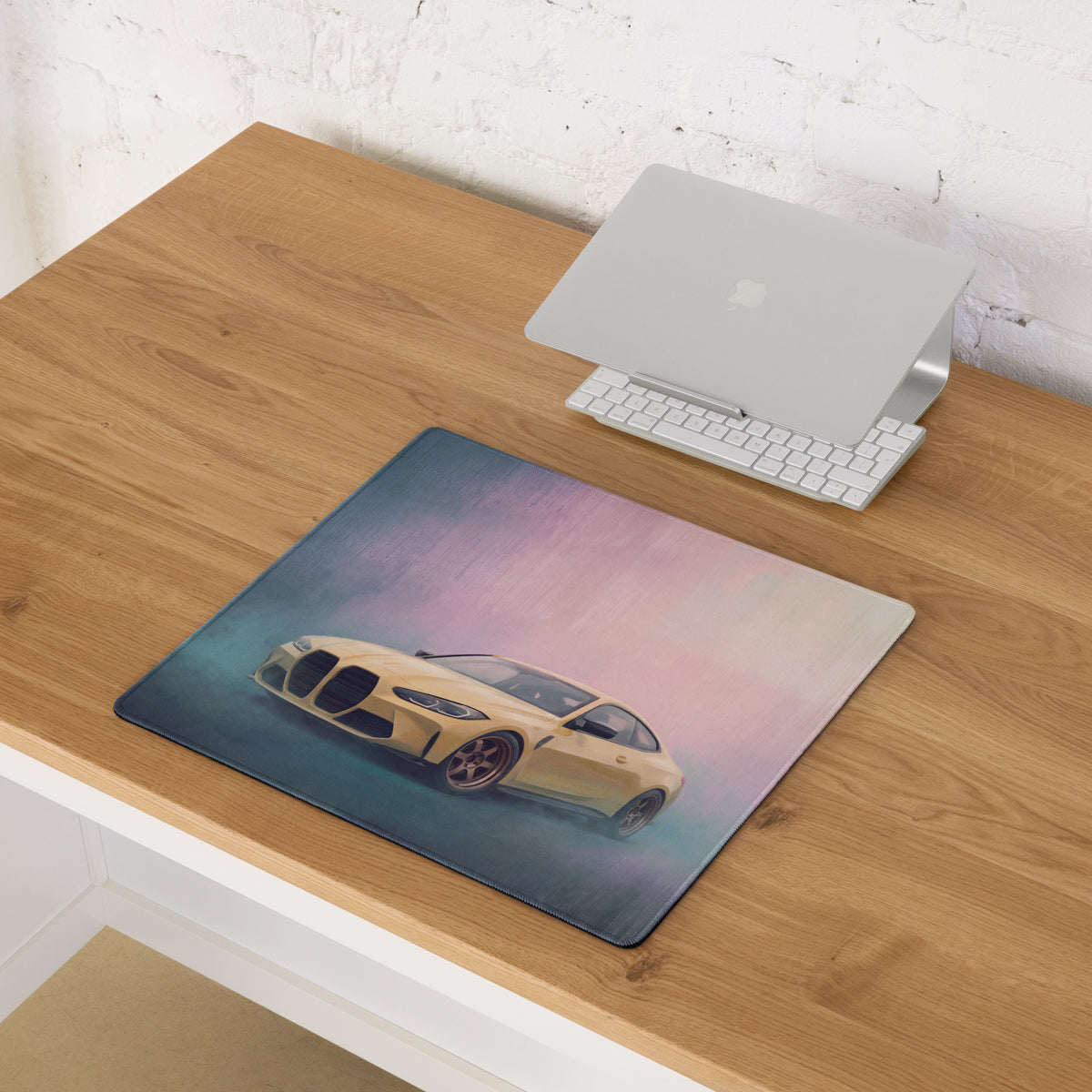 BMW M4 Inspired Sao Paulo Yellow G82 Desk Mat – High-Precision XL Gaming Mousepad