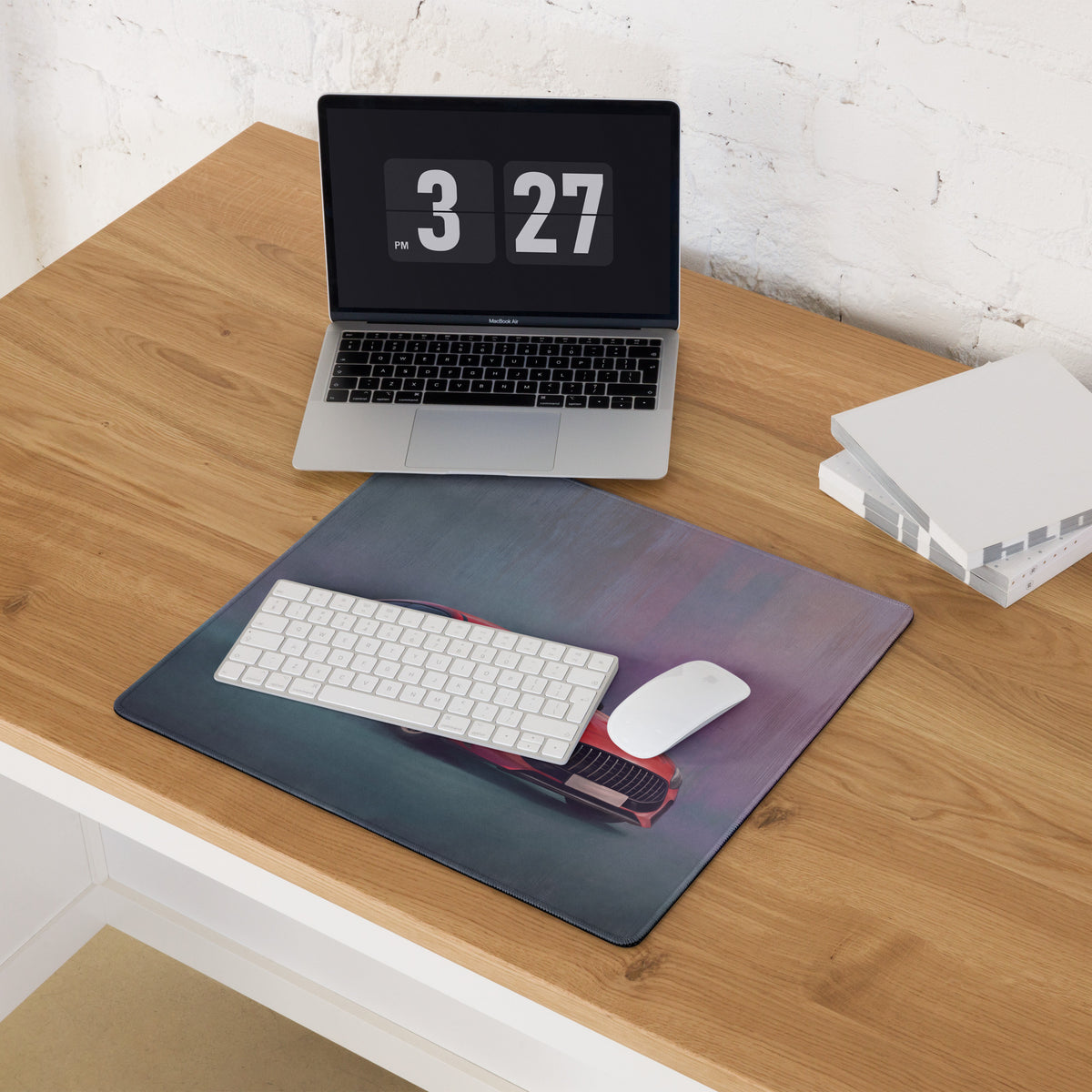 Mercedes-AMG GT Inspired Red Performance Coupe Desk Pad – Ultra-Glide Stitched Edge Gaming Mouse Mat