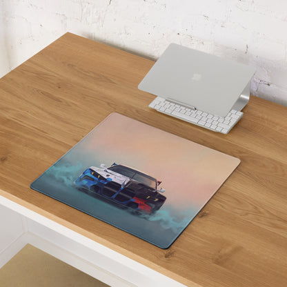 BMW M4 Inspired Motorsport Livery GT3 Frontal Desk Mat – Low-Friction Cloth Setup Mousepad
