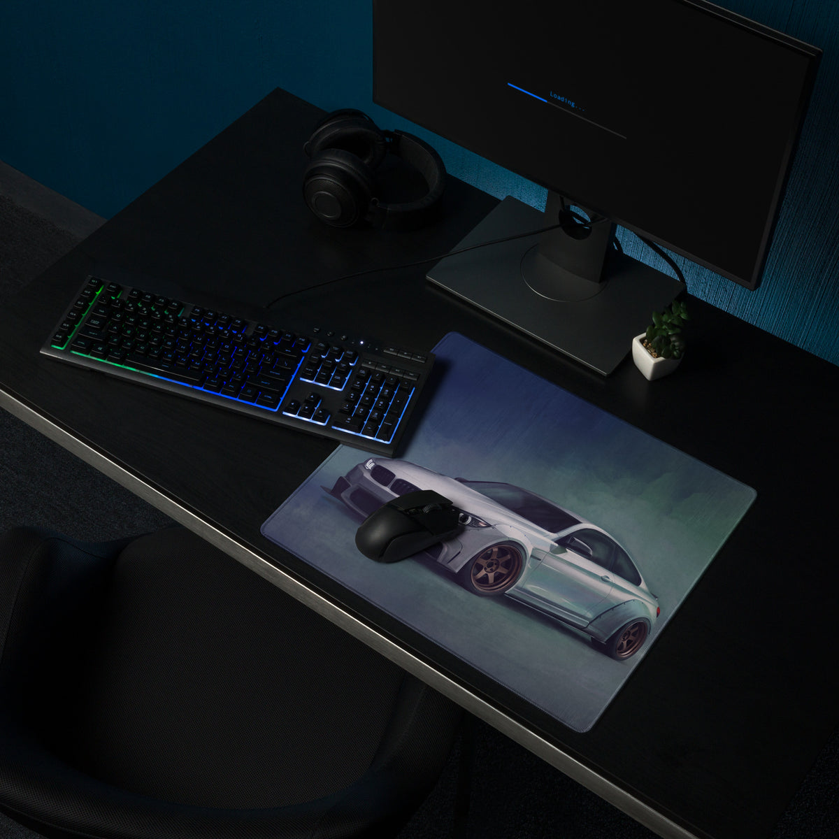 BMW M4 Inspired Alpine White Widebody Desk Mat – High-Precision XL Gaming Mousepad