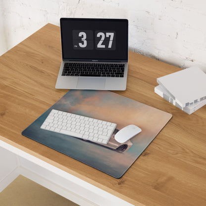 Audi A7 Inspired Pearl White Stance Desk Pad – Ultra-Glide Stitched Edge Gaming Mouse Mat