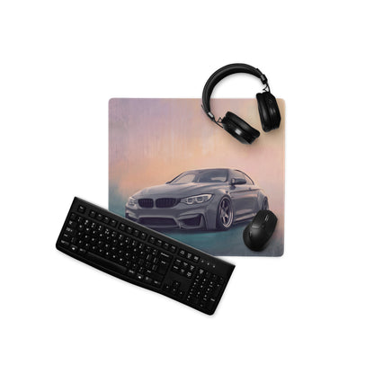 BMW M4 Inspired Mineral Gray Widebody Desk Mat – High-Precision XL Gaming Mousepad