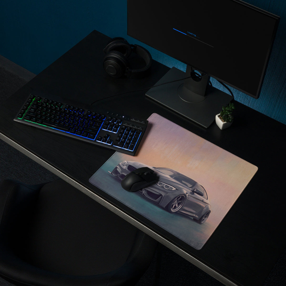BMW M4 Inspired Mineral Gray Widebody Desk Mat – High-Precision XL Gaming Mousepad