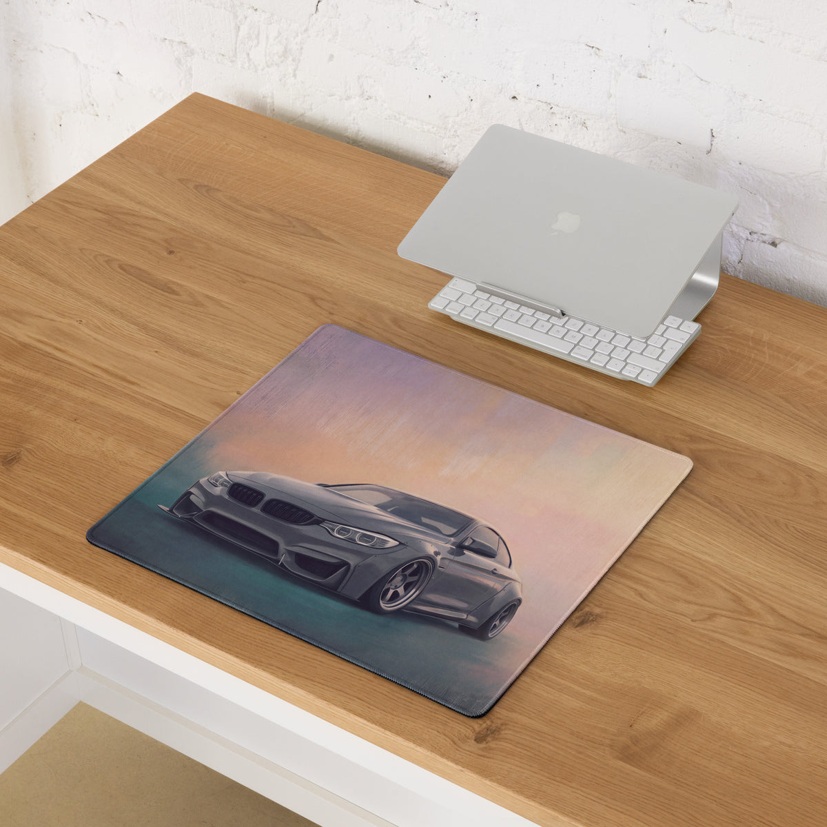 BMW M4 Inspired Mineral Gray Widebody Desk Mat – High-Precision XL Gaming Mousepad