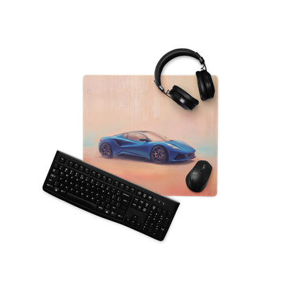 Lotus Emira Inspired Vibrant Blue Rear Desk Mat – High-Precision XL Gaming Mousepad