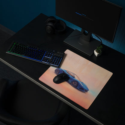 Lotus Emira Inspired Vibrant Blue Rear Desk Mat – High-Precision XL Gaming Mousepad