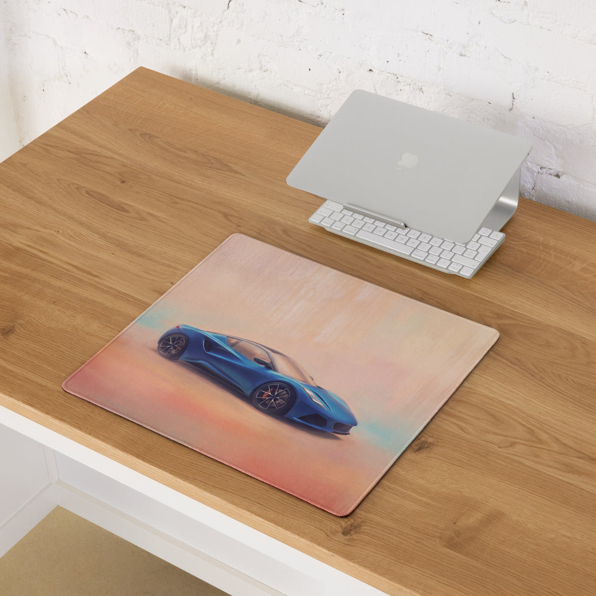Lotus Emira Inspired Vibrant Blue Rear Desk Mat – High-Precision XL Gaming Mousepad