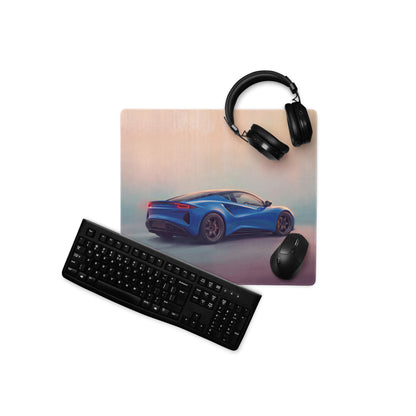 Lotus Emira Inspired Dynamic Blue Performance Desk Pad – Extended Non-Slip PC Mouse Mat