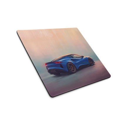 Lotus Emira Inspired Dynamic Blue Performance Desk Pad – Extended Non-Slip PC Mouse Mat