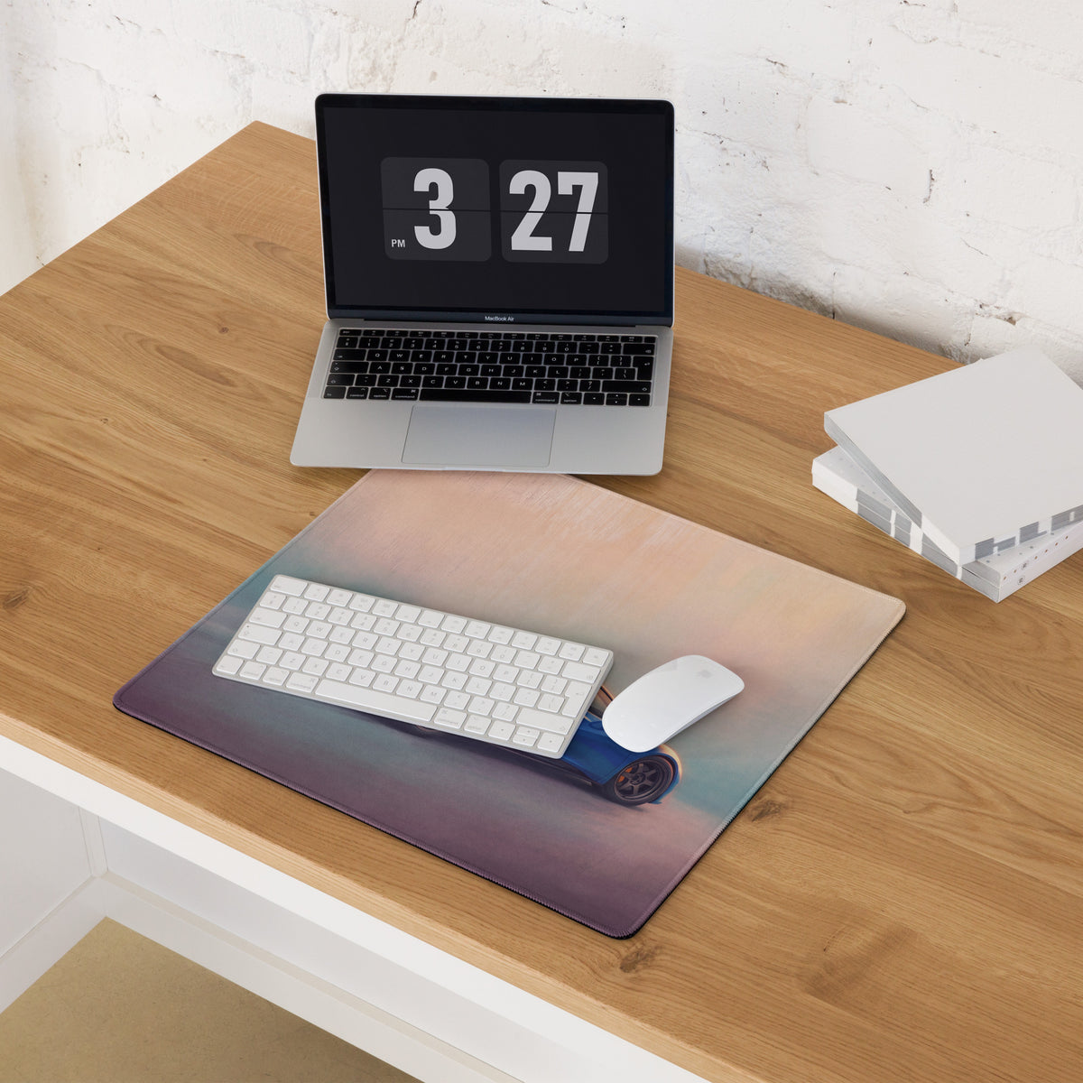 Lotus Emira Inspired Dynamic Blue Performance Desk Pad – Extended Non-Slip PC Mouse Mat