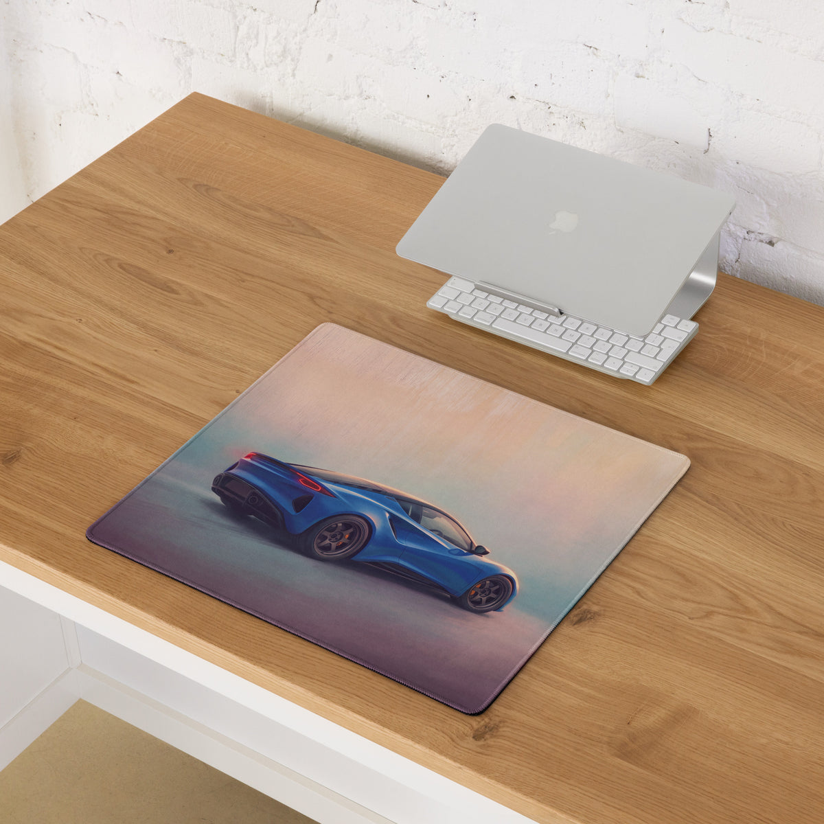 Lotus Emira Inspired Dynamic Blue Performance Desk Pad – Extended Non-Slip PC Mouse Mat