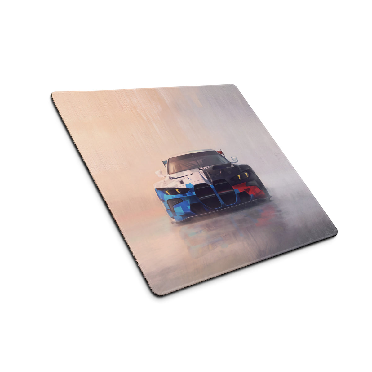 BMW M4 Inspired Motorsport Livery GT3 Frontal Desk Pad – Low-Friction Cloth Setup Mousepad