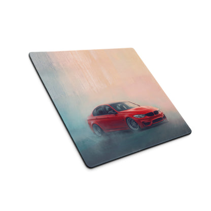 BMW M3 Inspired Melbourne Red F80 Sedan Desk Pad – Extended Non-Slip PC Mouse Mat