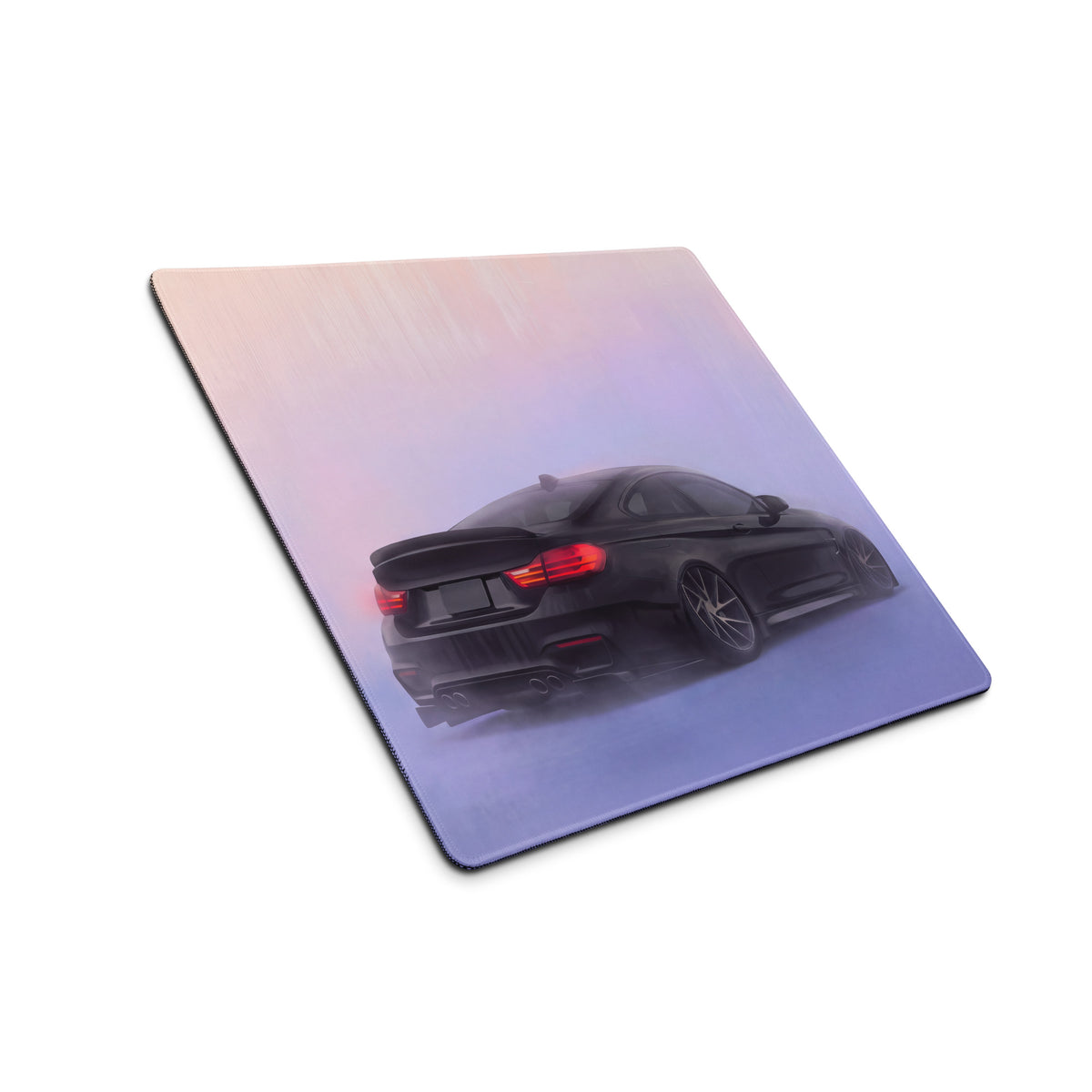 BMW M4 Inspired Sapphire Black Rear Profile Desk Pad – Ultra-Glide Stitched Edge Gaming Mouse Mat