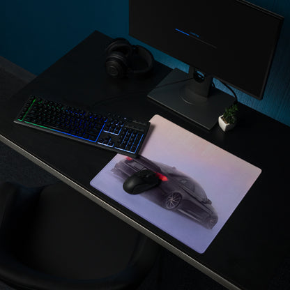 BMW M4 Inspired Sapphire Black Rear Profile Desk Pad – Ultra-Glide Stitched Edge Gaming Mouse Mat