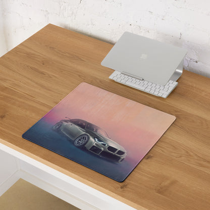 BMW M2 Inspired Silver Track Edition Desk Mat – High-Precision XL Gaming Mousepad