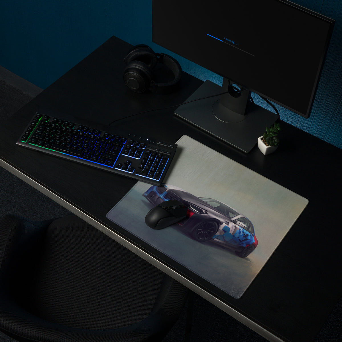 BMW M2 Inspired Motorsport Camo Livery Desk Pad – Ultra-Glide Stitched Edge Gaming Mouse Mat