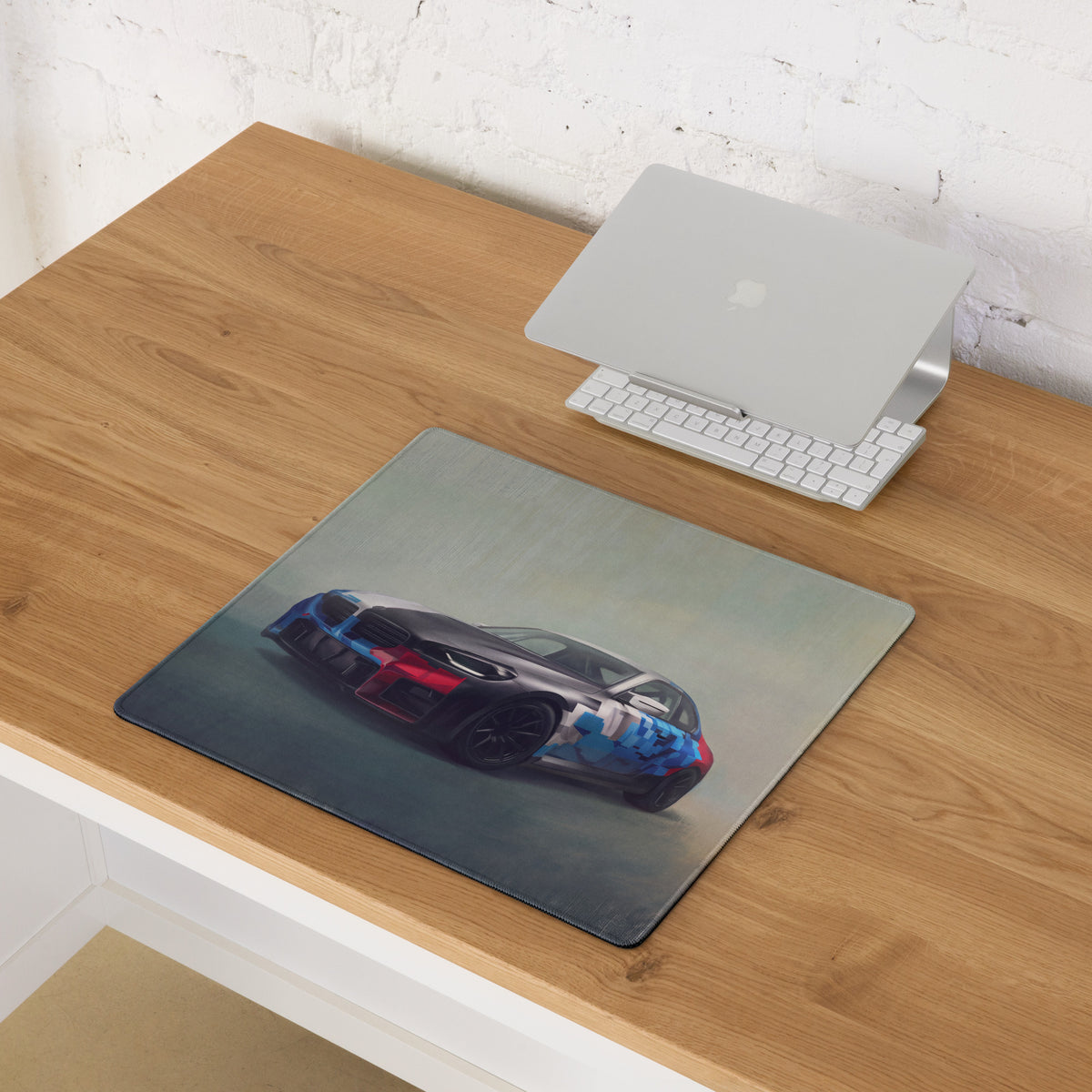 BMW M2 Inspired Motorsport Camo Livery Desk Pad – Ultra-Glide Stitched Edge Gaming Mouse Mat