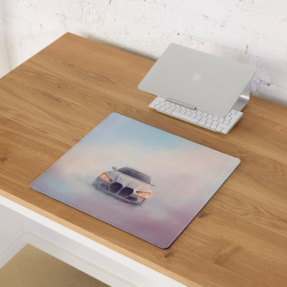 BMW M4 Inspired Alpine White G82 Frontal Desk Pad – Extended Non-Slip PC Mouse Mat