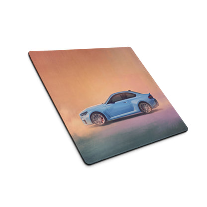 BMW M2 Inspired Zandvoort Blue Profile Desk Pad – Ultra-Glide Stitched Edge Gaming Mouse Mat
