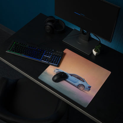 BMW M2 Inspired Zandvoort Blue Profile Desk Pad – Ultra-Glide Stitched Edge Gaming Mouse Mat