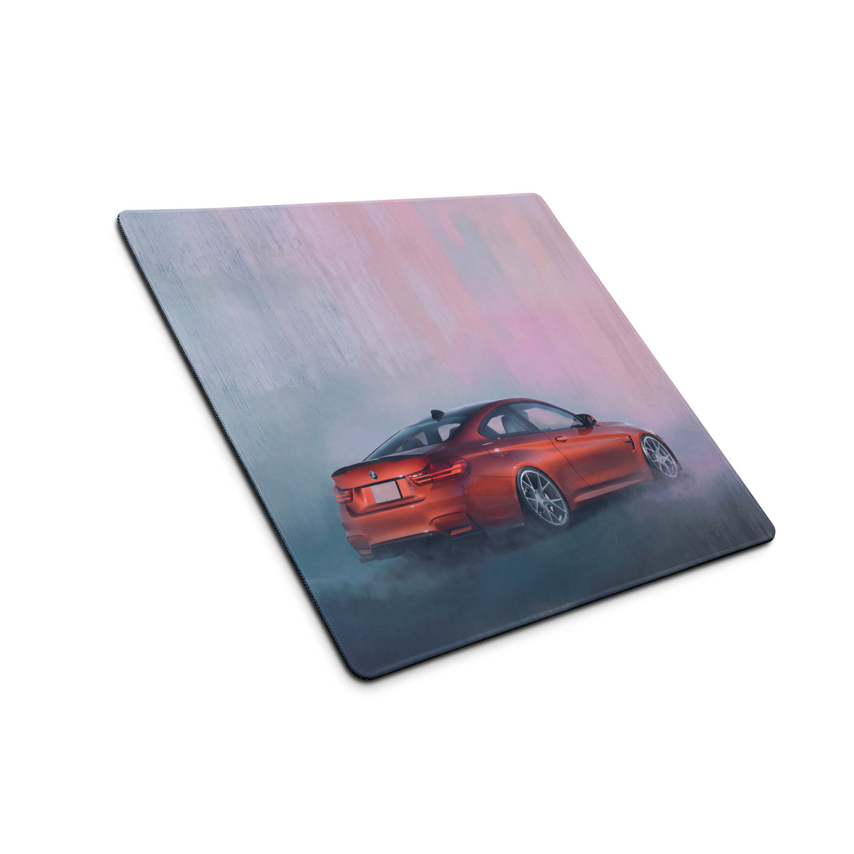 BMW M4 Inspired Sakhir Orange F82 Rear Desk Mat – Low-Friction Cloth Setup Mousepad