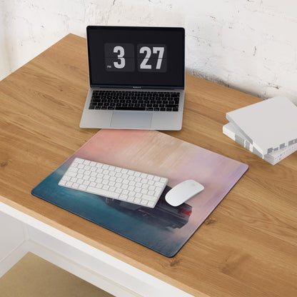 BMW M3 Inspired Mineral Gray F80 Widebody Rear Desk Mat – Low-Friction Cloth Setup Mousepad
