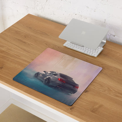 BMW M3 Inspired Mineral Gray F80 Widebody Rear Desk Mat – Low-Friction Cloth Setup Mousepad