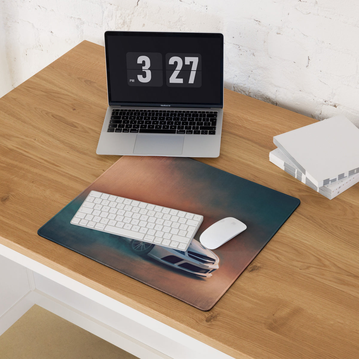 Mercedes-Benz SL65 AMG Inspired Diamond White Black Series Desk Pad – Extended Non-Slip PC Mouse Mat