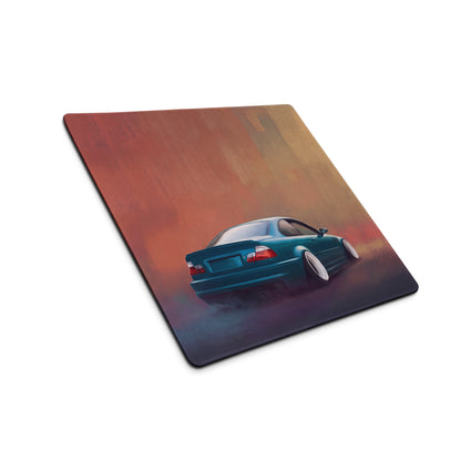 BMW M3 Inspired Laguna Seca Blue E46 Stance Desk Mat – Low-Friction Cloth Setup Mousepad