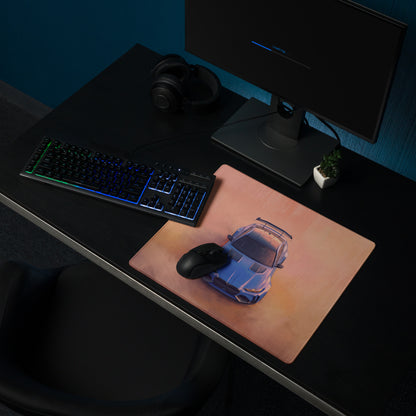 BMW M4 Inspired Marina Bay Blue GT Wing Desk Pad – Extended Non-Slip PC Mouse Mat