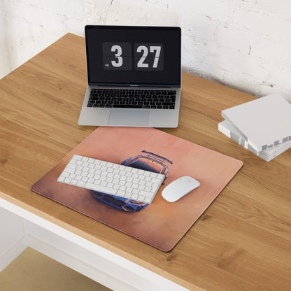 BMW M4 Inspired Marina Bay Blue GT Wing Desk Pad – Extended Non-Slip PC Mouse Mat