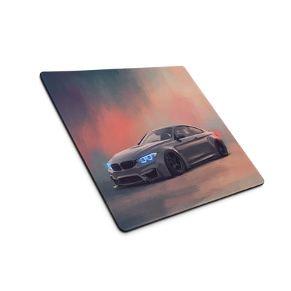 BMW M4 Inspired Mineral Gray Widebody Desk Pad – Extended Non-Slip PC Mouse Mat
